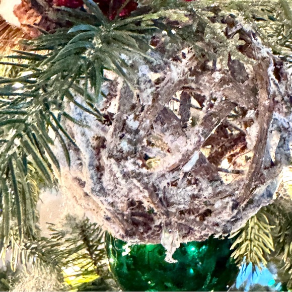 NEW! Woodland Fury Tail Squirrel Snowy Twig Orb Christmas Ornament - Picture 4 of 7